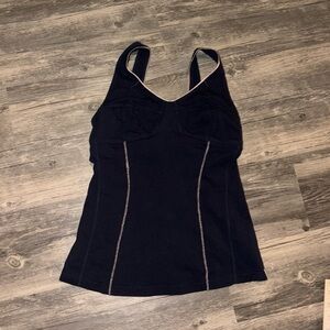 CLARY SAGE woman’s organic cotton fitness tank / large